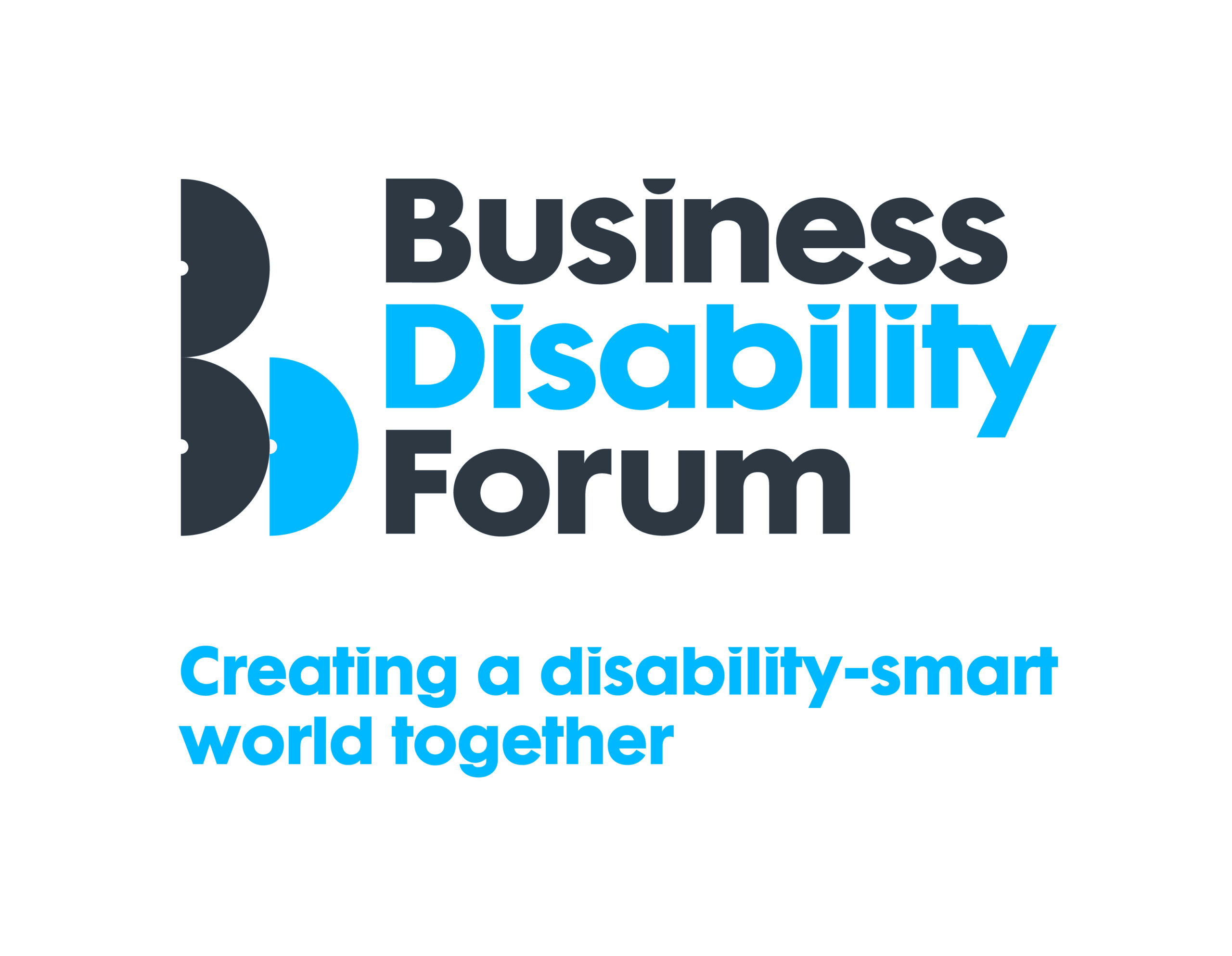 Disability Form Logo with circular icons in blue and black colours