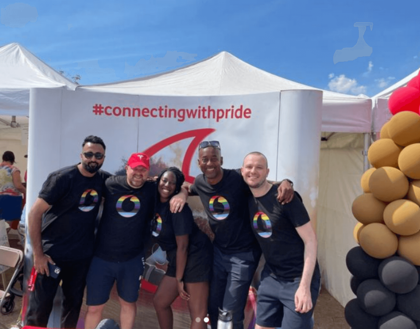 A group of people from Vodafone at UK Black Pride